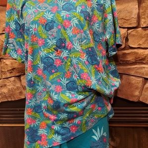 Pajama top and shorts